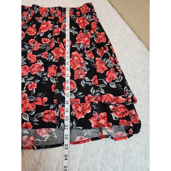 NWT Torrid Women's Multicolor Floral Print Rayon Midi Skirt Size 0X - Picture 6 of 6
